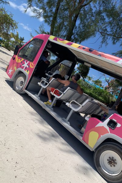 Tram at Perfect Day at CocoCay