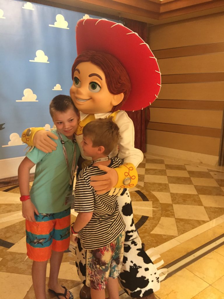 Hugs with Jessie make DCL the best cruise line for families