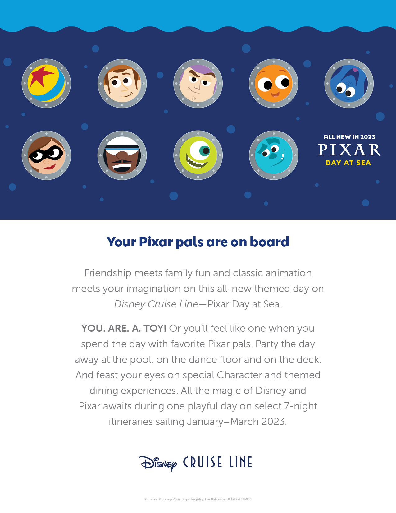 Pixar Day at Sea Disney Cruise Line