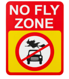 No fly zone at universal. You have to use Universal Orlando Transportation