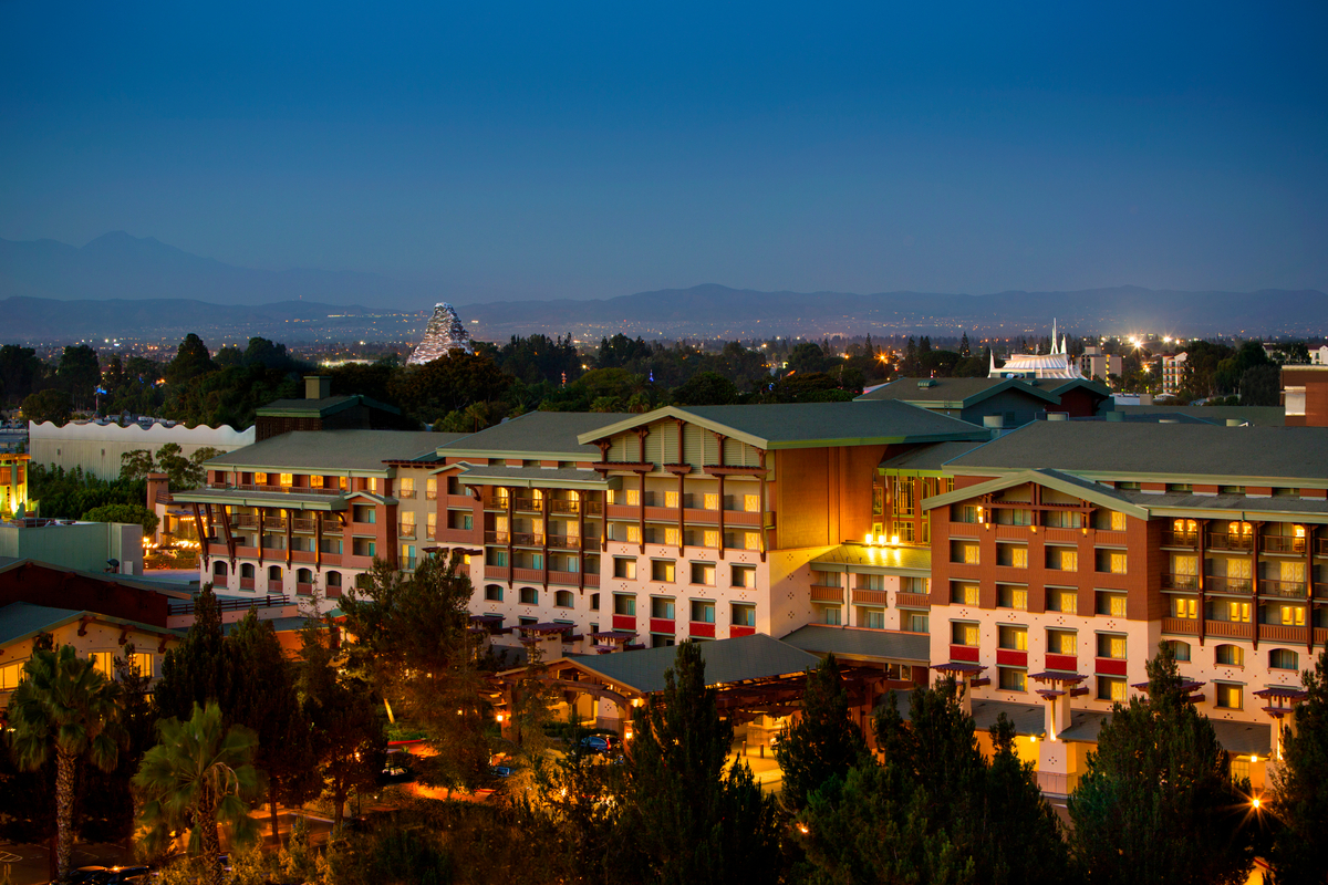 Disney's Grand Californian Hotel at dusk