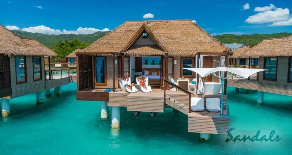 Sandals Resorts Over water bungalow at Sandals Southcoast Jamaica.