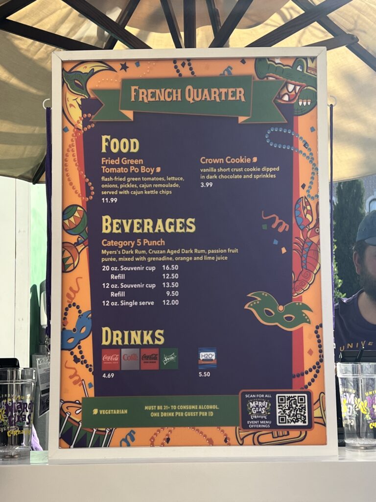 French Quarter Menu