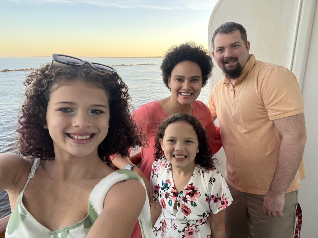 Courtney Paul Family on Cruise Balcony