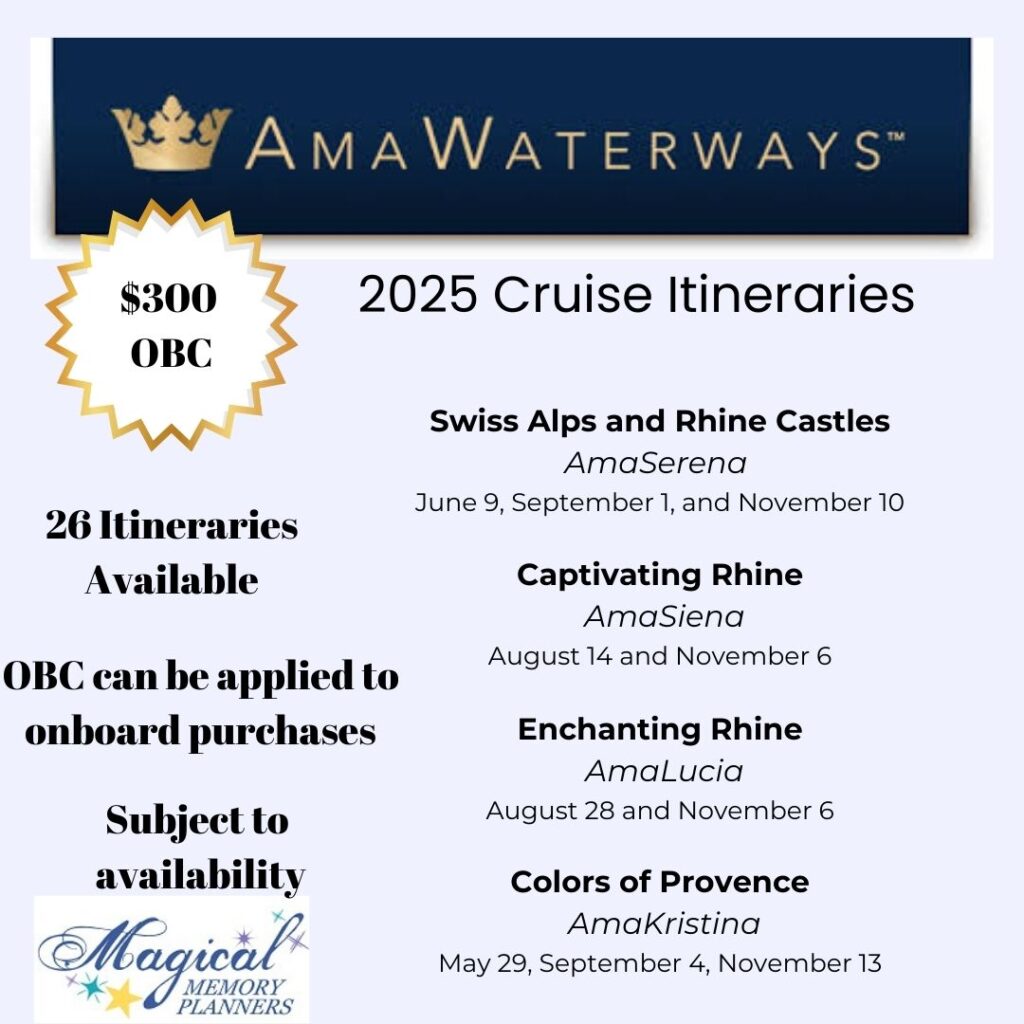 AmaWaterways $300 OBC offer sailings