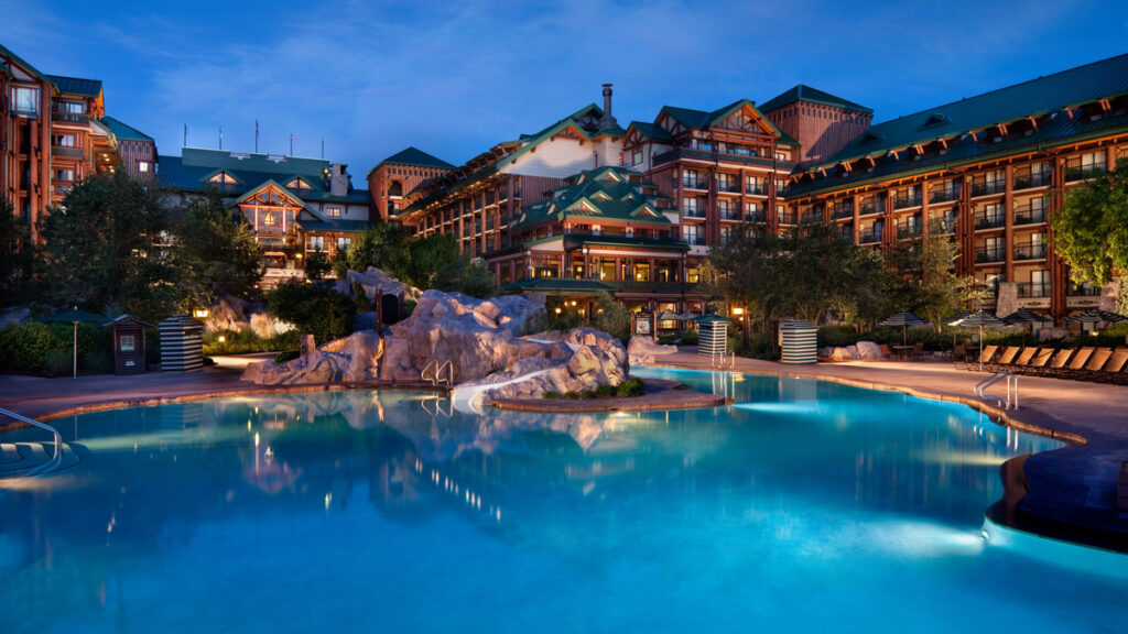 Wilderness Lodge pool at night