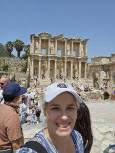 Picture in front of the ruins at Ephesus