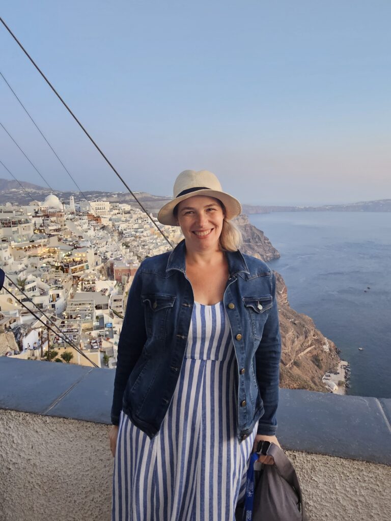 Allison in Fira, Greece