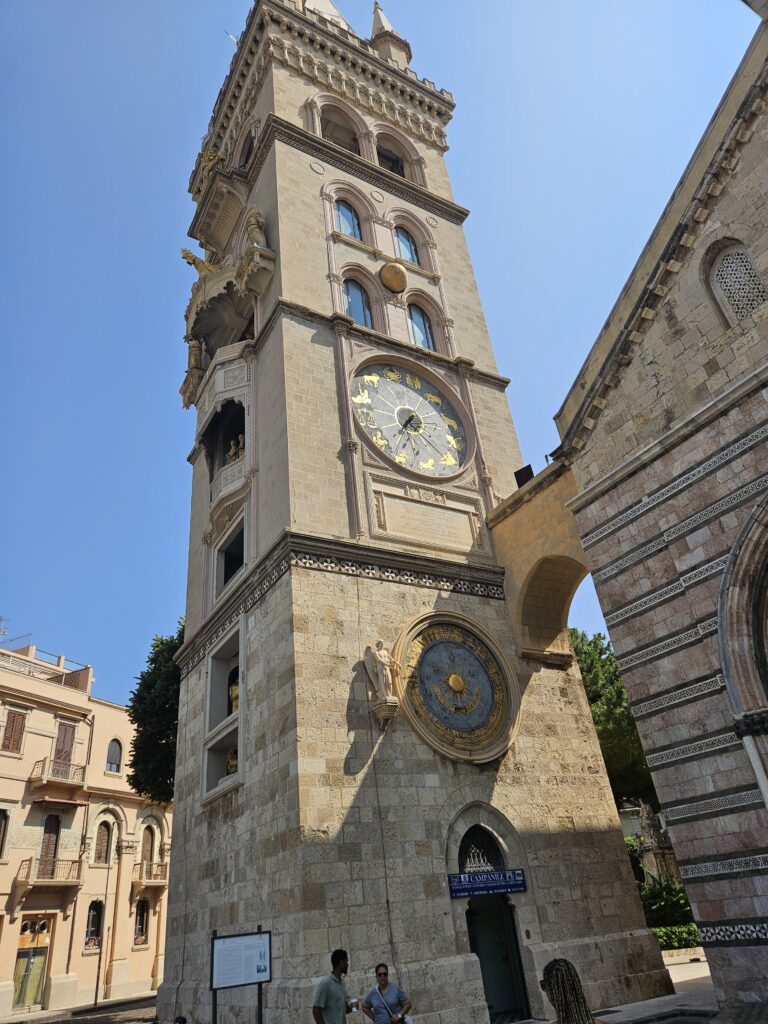 Clock towerr in Messina while on Mediterranean cruise