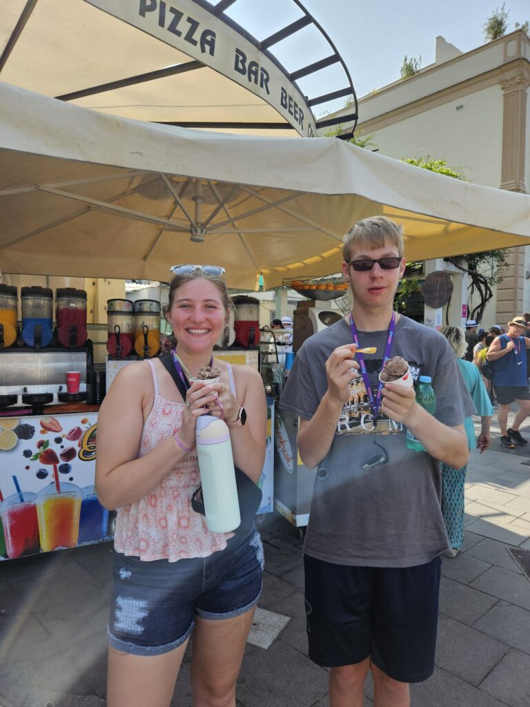 Snacks in Pompeii while visiting the Mediterranean