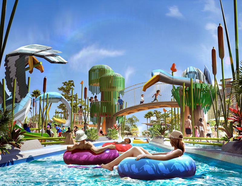 Lakeside Lagoon and Daydream River concept art from Lakeshore Lodge